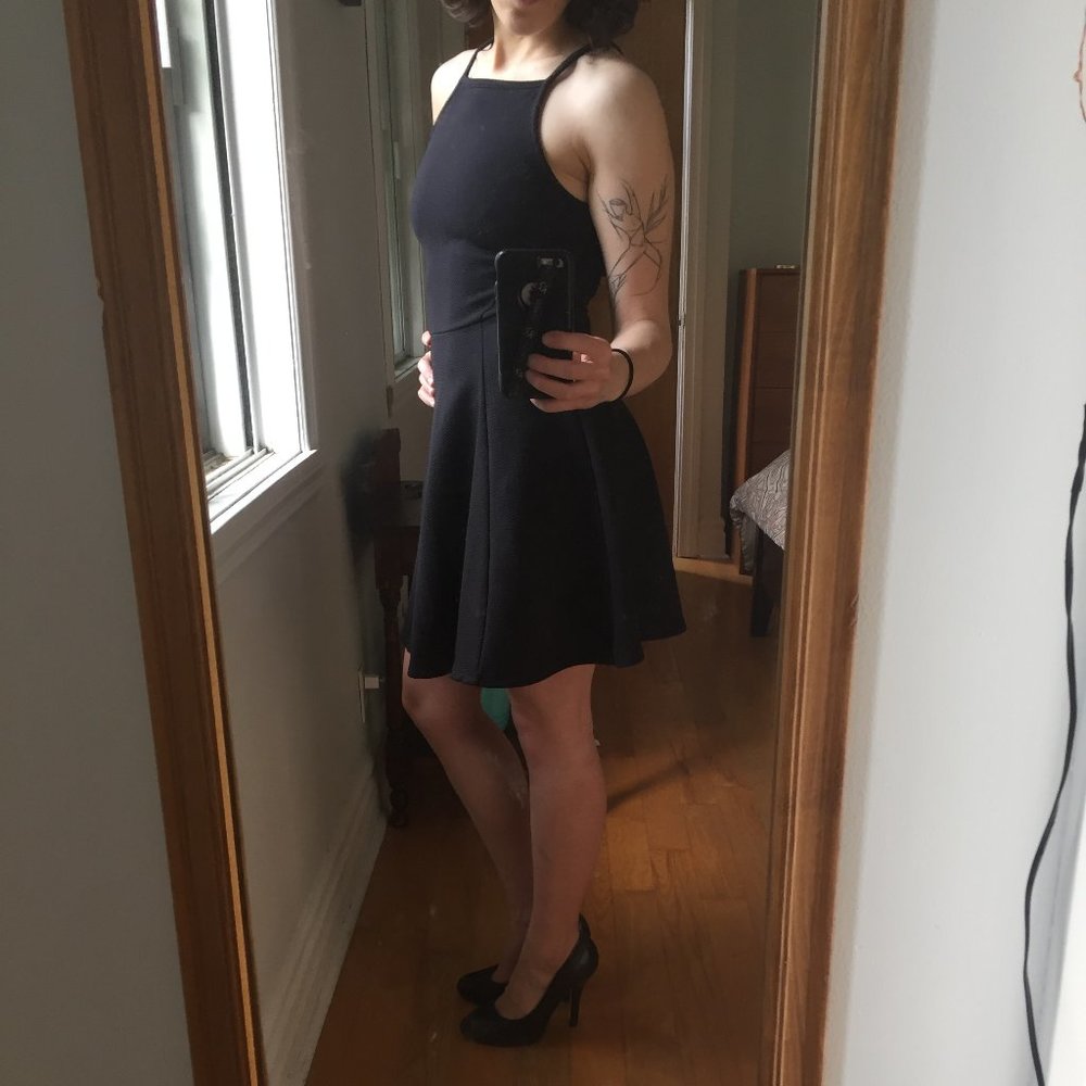 Black skater dress